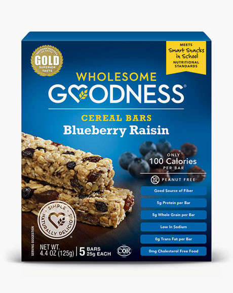 Wholesome Goodness Blueberry Raisin Cereal Bars Wholesome Goodness Blueberry Raisin Cereal Bars